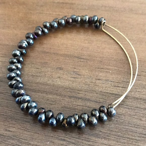 Alex + Ani Metallic Brown Bead + Gold Bracelet - Picture 1 of 1
